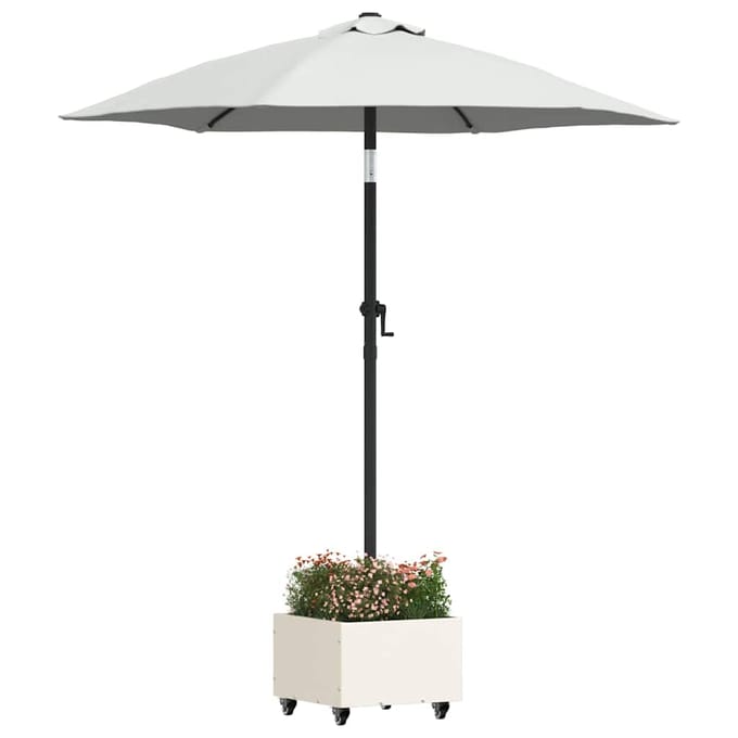 vidaXL - Parasolvoet - 11.75 - kg - Wit - Staal - Vierkant
