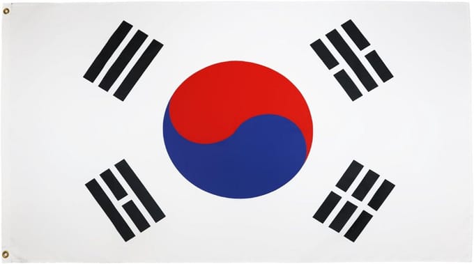 Go Go Gadget - Zuid Koreaanse Vlag - 90x150cm - Zuid Korea
