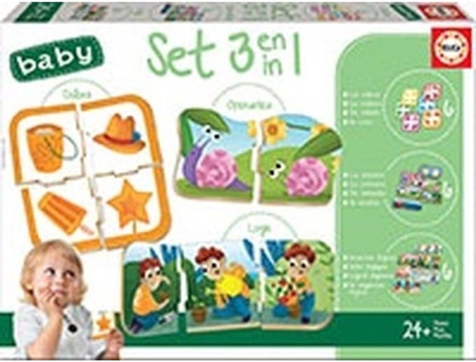 Educa educatief speelgoed baby set 3 in 1 - peuter puzzelspel.