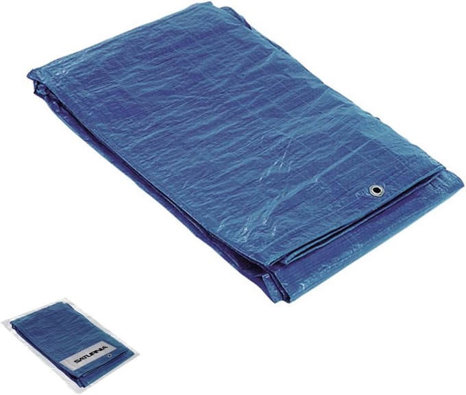Waterdicht zeil met metalen ogen 2 x 3 meter blauw