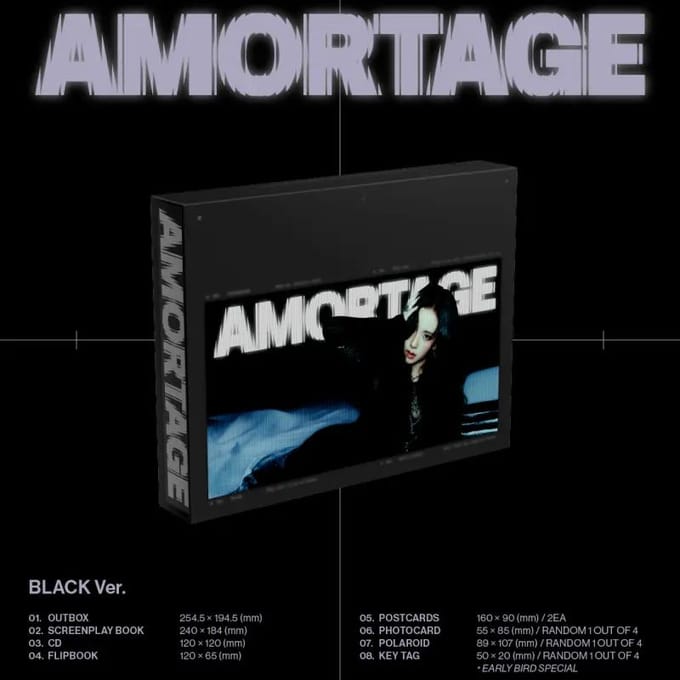 JISOO - [AMORTAGE] Mini Album EXCLUSIEVE Editie Black