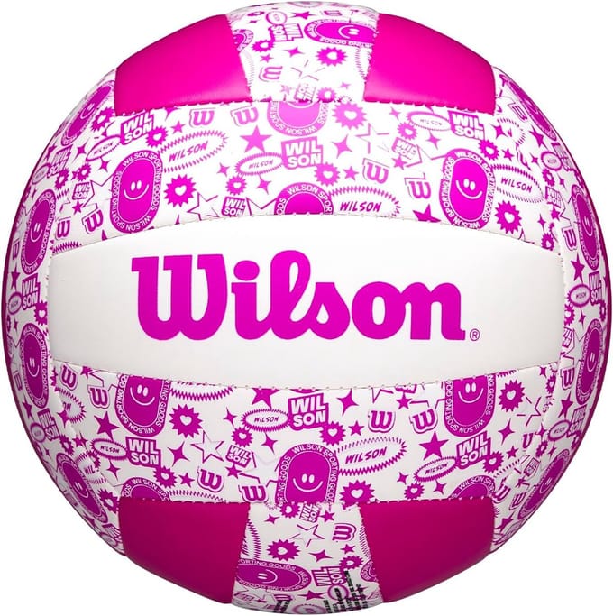 Wilson Volleybal STAMP Graffity Roze/Wit Maat 5