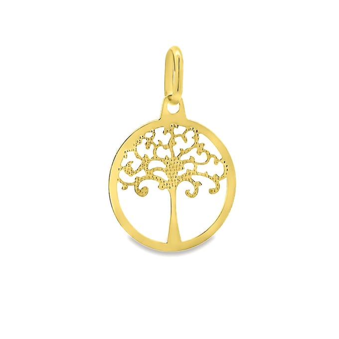 Juwelier Zwartevalk 14 karaat gouden levensboom hanger - 14.307