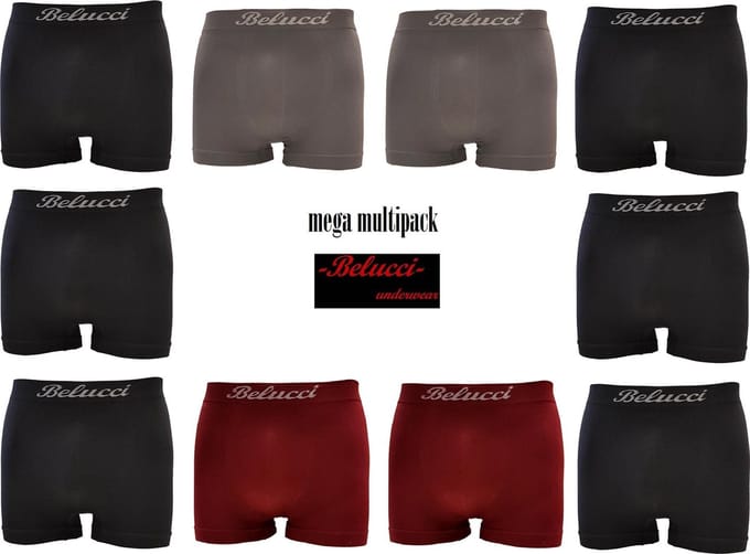 Belucci Heren Boxershorts Mega Multipack 10 stuks Maat M/L