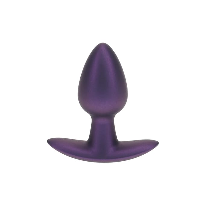 Ouch! Gladde Siliconen Buttplug 2.7 cm - Metallic Paars