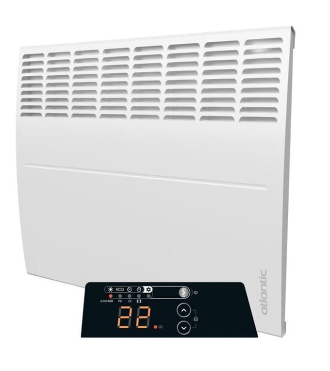 Ecoflex Atlantic convector elektrische verwarming 2500Watt 902x451mm met instelbare thermostaat