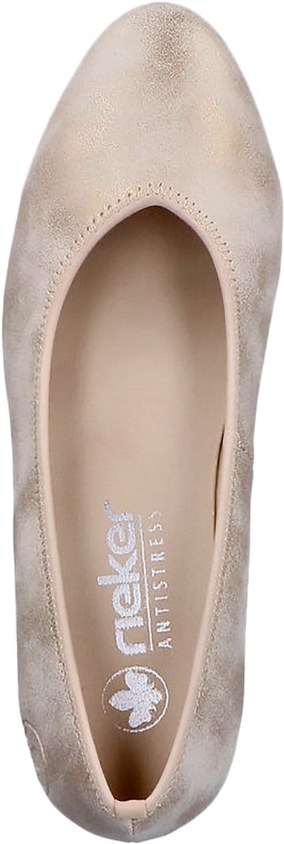 Leren ballerina met hak Lagro