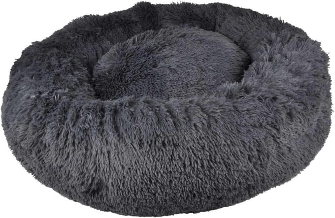 Rond vloerkussen met zachte textuur 95 x 22 cm Antraciet