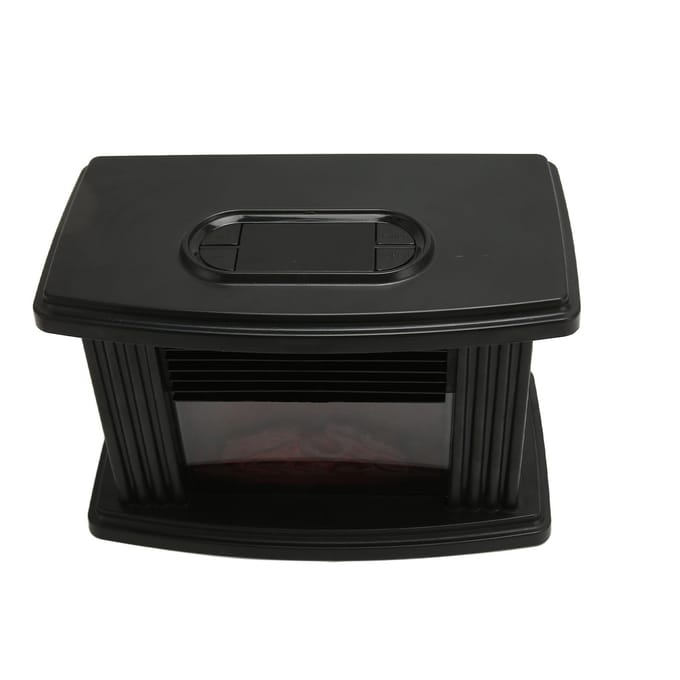 Mini Elektrische Openhaard Kachel Gesimuleerde Vlam Efficiënte Verwarming Stille Werking Draagbare Openhaard black