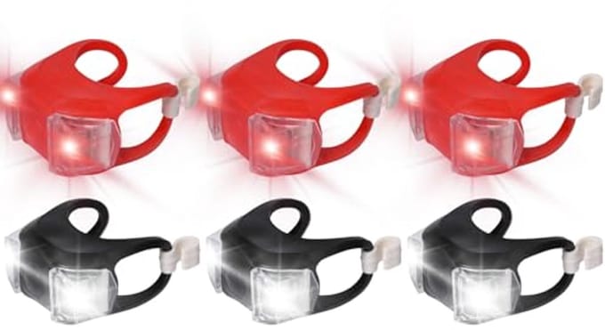 6 Stuks Kinderwagenverlichting - Waterdichte Siliconen LED Lampen met 3 Lichtmodi
