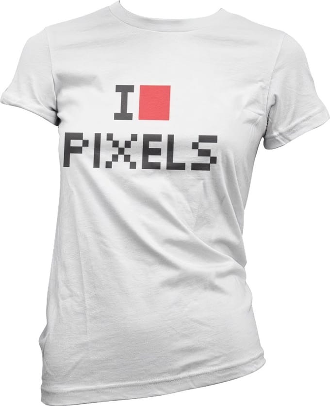 Hybris I Love Pixels Girly Tee dames-T-shirt White