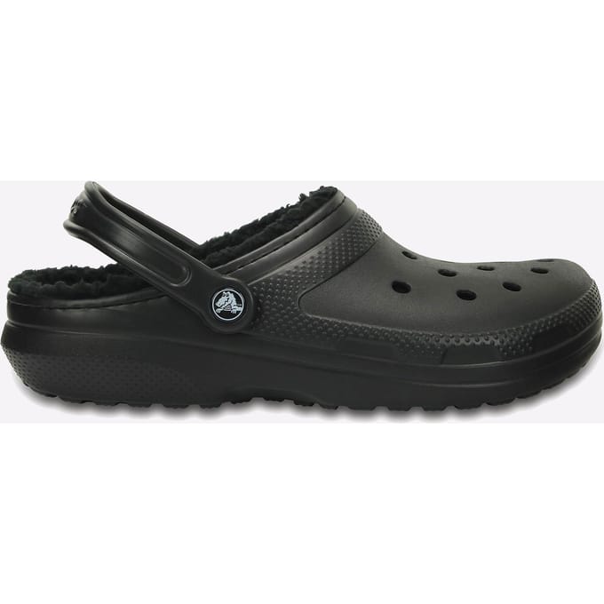 Crocs - Classic Lined Clog - Unisex Sandaal - 37 - 38 - Zwart