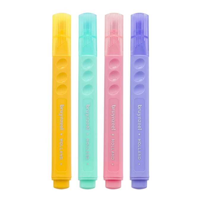 Bruynzeel markeer stiften pastel kleuren 4 stuks
