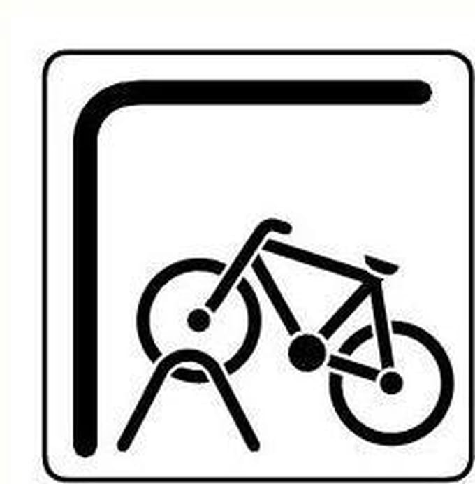 Fietsenstalling sticker 150 x 150 mm