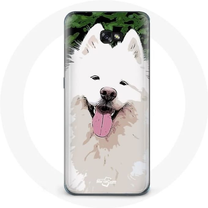 Coque - Samsung - Galaxy A8 2016 - Souple - Blanc - Samoyède blanc