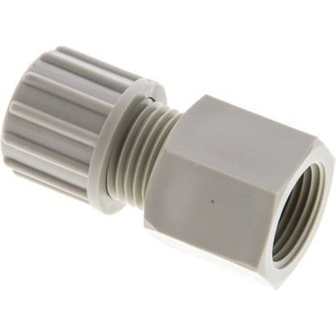 10x8mm & G3/8'' PP Rechte Knelfitting Binnendraad 10bar