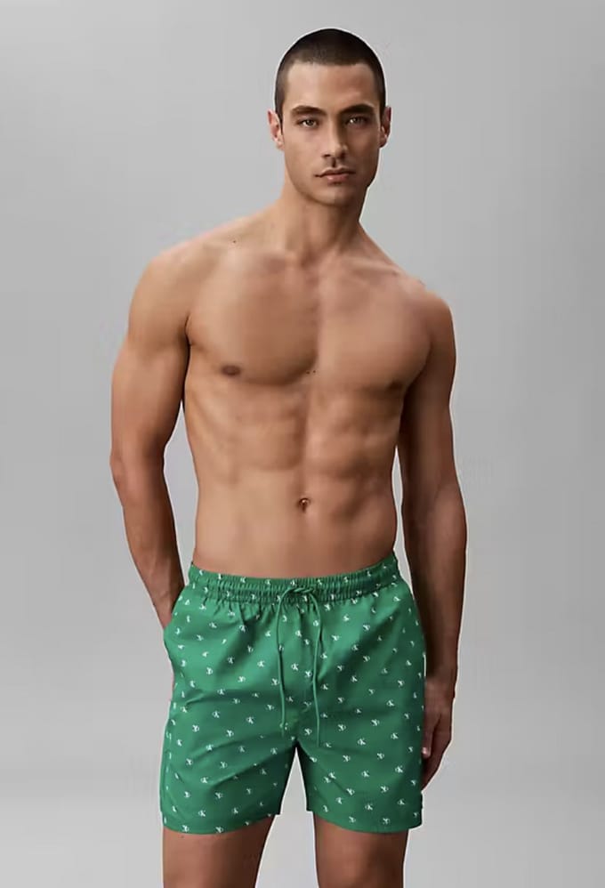 Calvin Klein - Zwemshort Medium Drawstring - Grasgroen - S