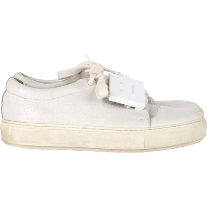 Acne Studios Adriana Lage Sneakers in Wit Leer