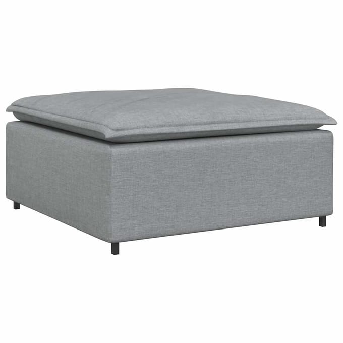 vidaXL - Modulaire - voetenbank - module - 100x100x48 - cm - lichtgrijs