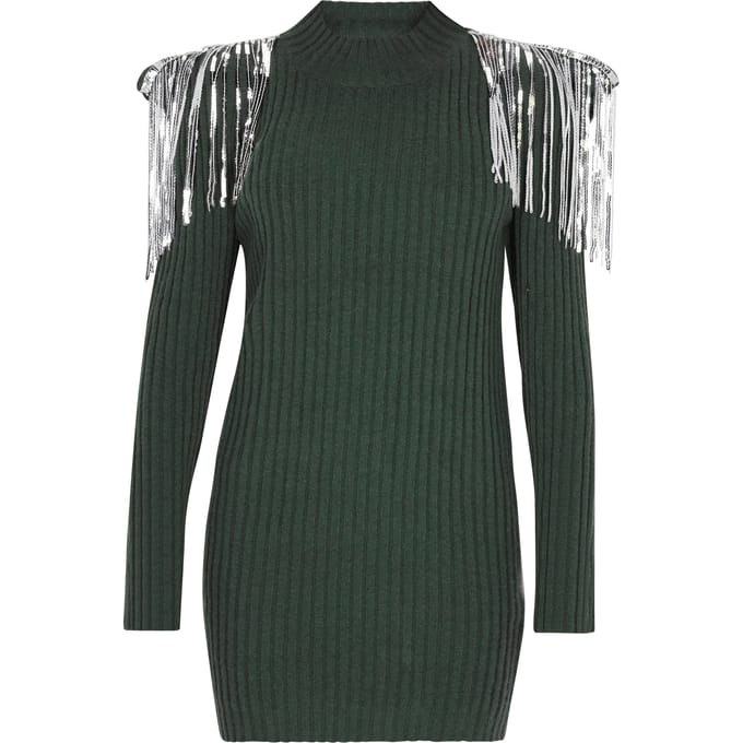 Faina Jurk Dames donkergroen