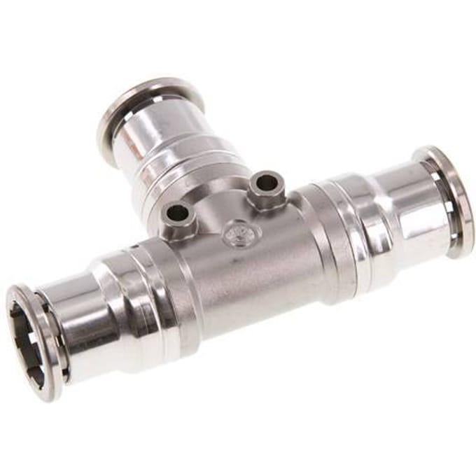16mm T-koppeling RVS Insteekfitting FKM