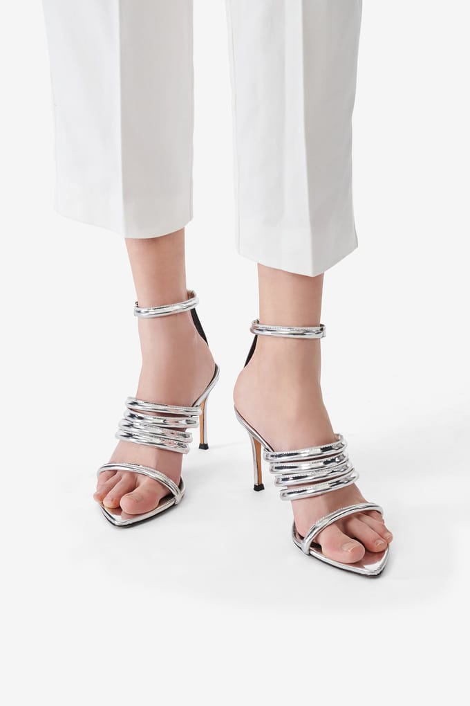IRO Paris Caliamir Silver Miror Maat: 37 | Sandalen Outlet | Dames | Zilver