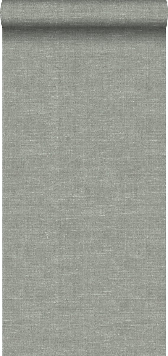 Origin Wallcoverings behang linnenstructuur vergrijsd groen - 53 cm x 10.05 m - 347634