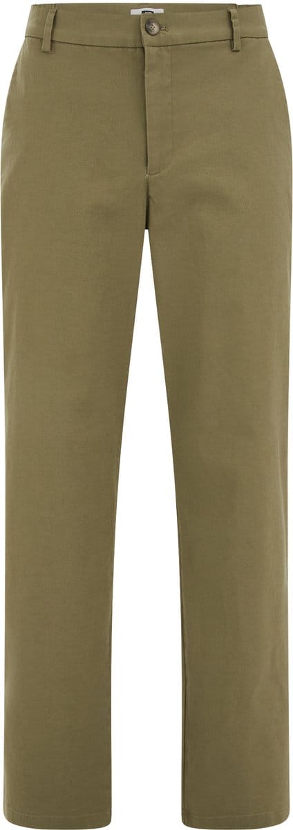 WE Fashion Heren regular fit smart broek van linnenmix