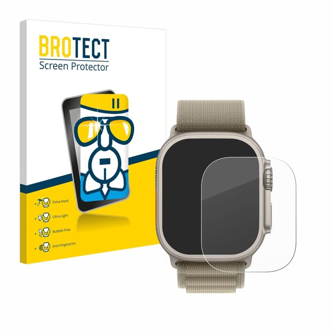 Screenprotector voor Apple Watch Ultra 2 (49 mm) Beschermglas transparant