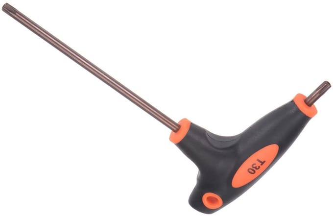 Dailygoods- Torx Sleutel T30 - Antisabotage - Moersleutel - T-handvat - Dual End - S2 Staal