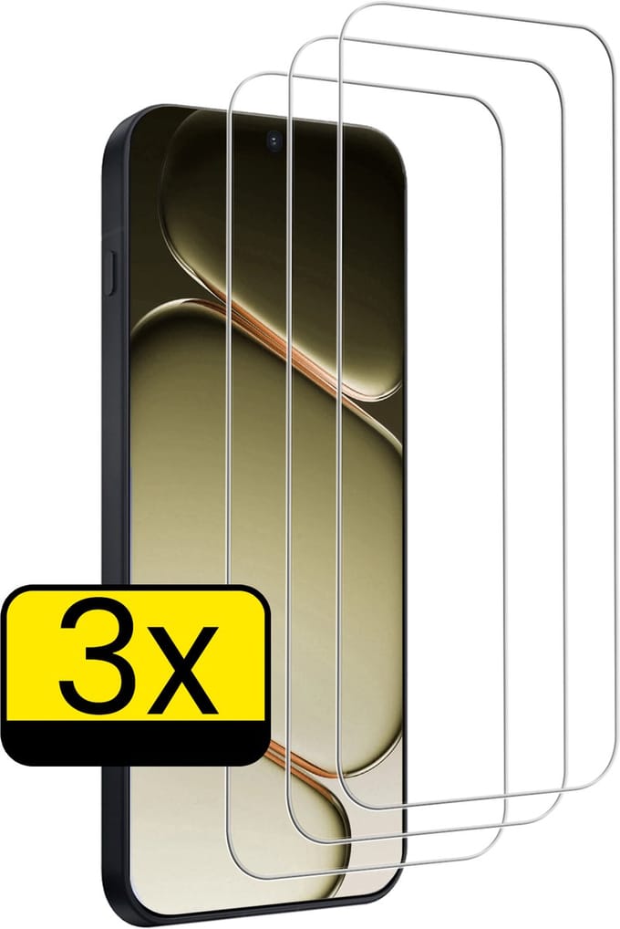 Screenprotector - Geschikt voor OnePlus 15R - 3 Stuks - Extra Sterk - Beschermglas - Gehard Glas - Tempered Glass - Screen Protector