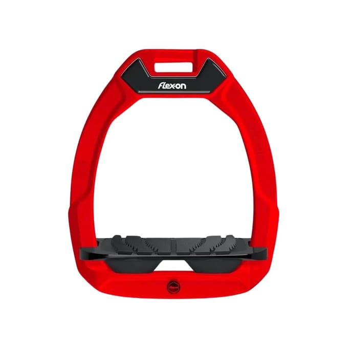 Veiligheids stijgbeugels Paardrijden Hellend Grip Rood/Zwart/Zwart kind Flex-On Safe-On