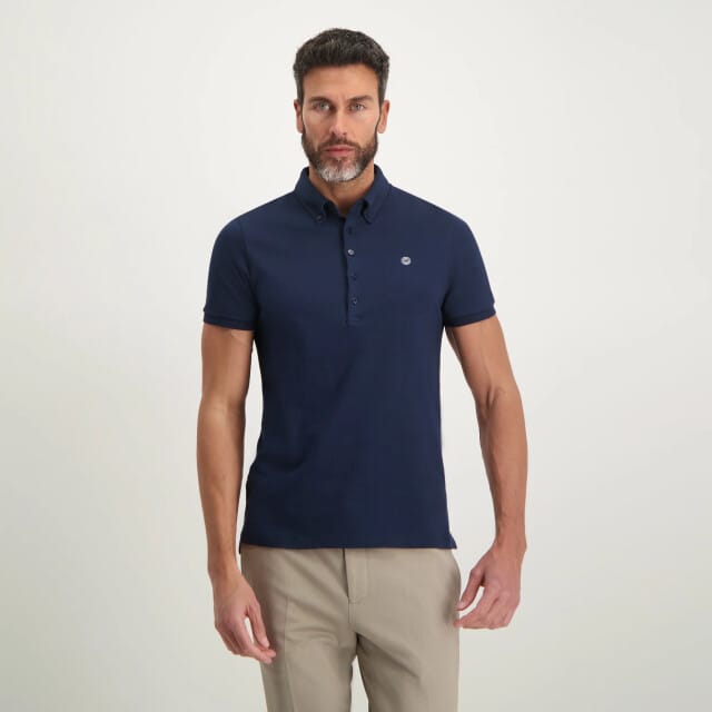 Blue Industry Button-down polo |