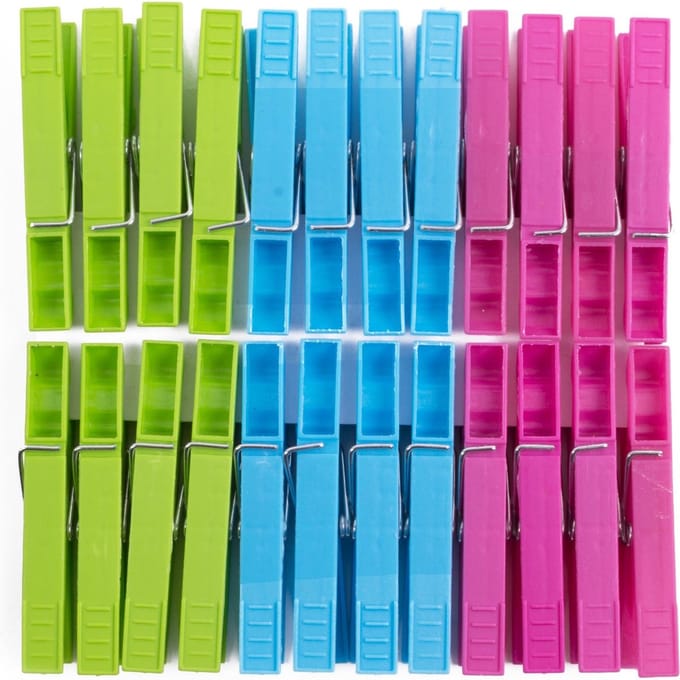 Benson Plastic Wasknijpers - 24 delig