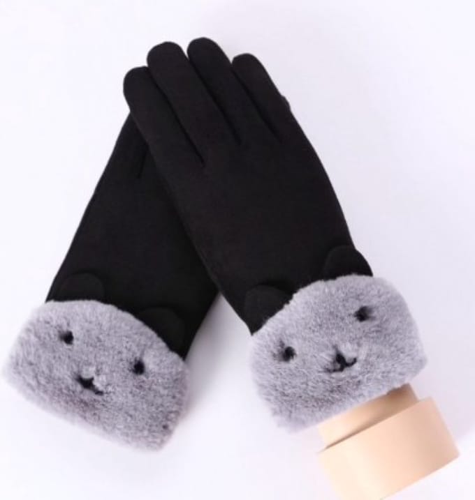Hidzo Dames Handschoenen Zwart Maat S/M