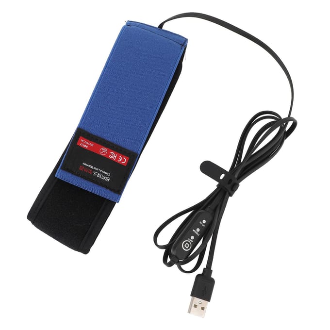 Lenswarmer Anti-condens Drie Temperatuur Instelbaar USB Klittenband Lensverwarmer voor Camera's Telescopen black