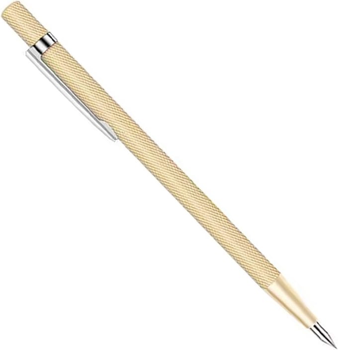 Graveer Pen - Markeer Tool - Materialen Markeren - Tungsten Carbide Tip - 0.9mm Lijn - Goud