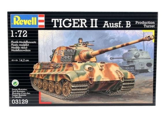 Revell Modelbouwpakket Militaire voertuigen - 03129 Tiger II Ausf.B Tank Plastic - 1:72 - Modelbouw