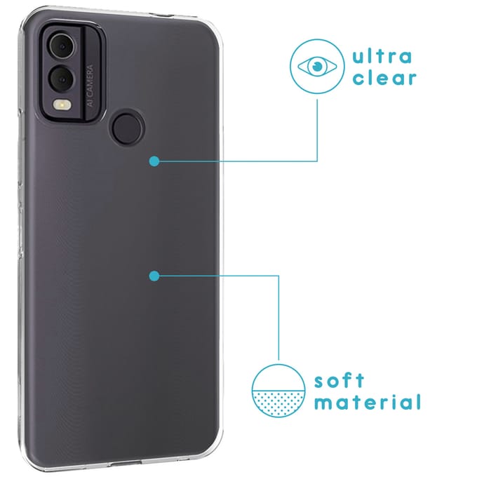 imoshion Hoesje - Geschikt voor Nokia C32 - Softcase Backcover smartphone - Transparant