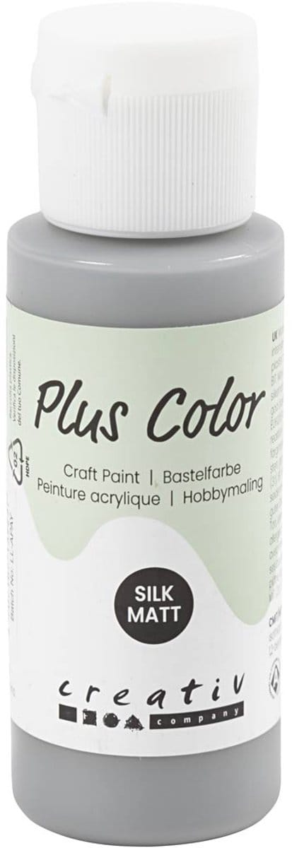 Plus Color Acrylverf, rain grey, 60 ml/ 1 fles