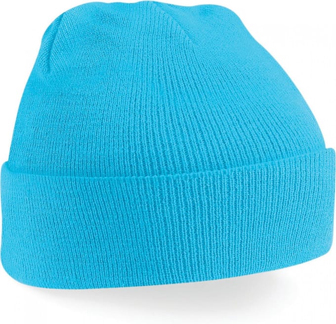 Gebreide muts polyester lichtblauw
