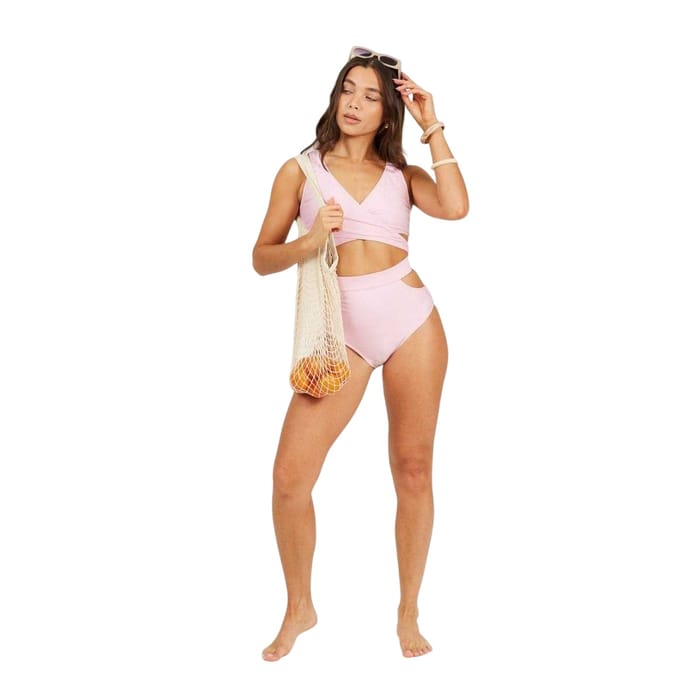 Brave Soul Dames/dames Bikinibroekje met hoge taille (Roze)