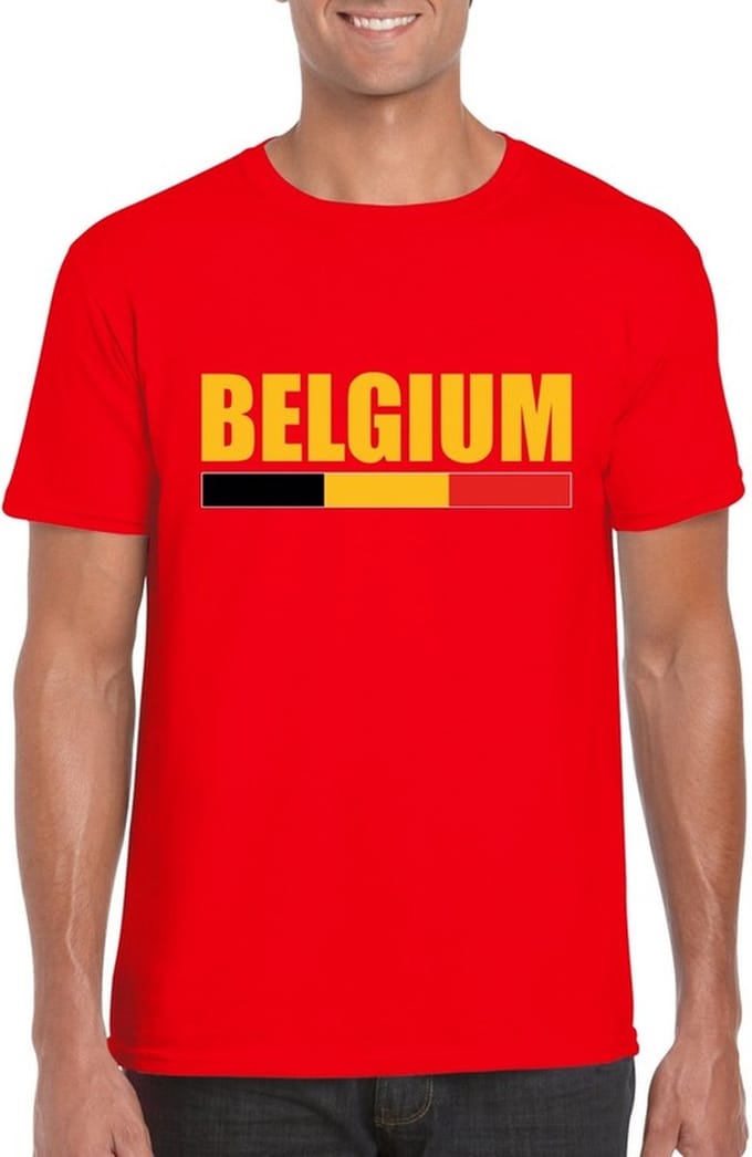 Rood Belgium supporter shirt heren M