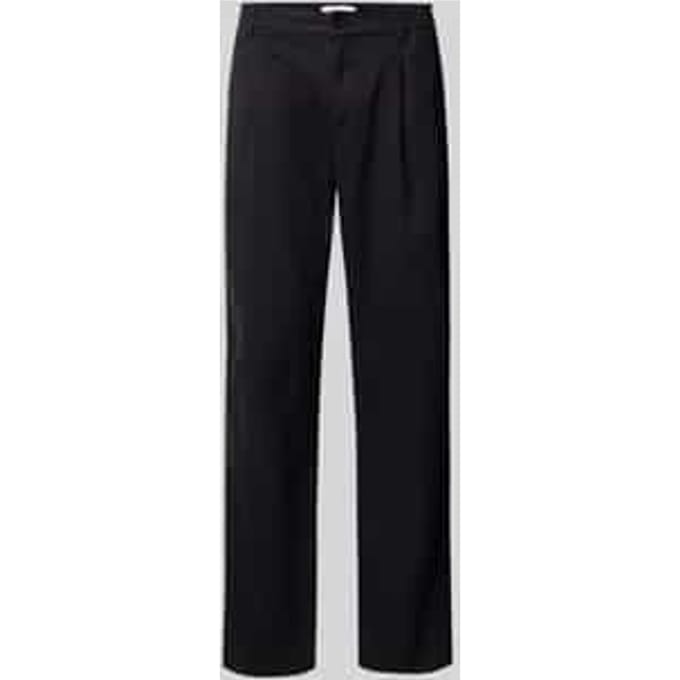 Tapered fit chino met bandplooien, model 'ADHANN'