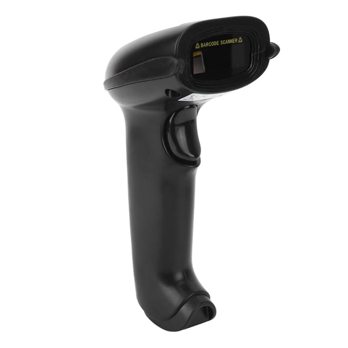 2.4G Handheld Barcodescanner Snelle Nauwkeurige Herkenning USB Schokbestendig 1D Barcodelezer voor Winkel black