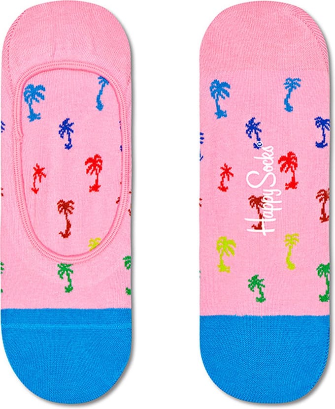 Happy Socks unisex palm footies roze