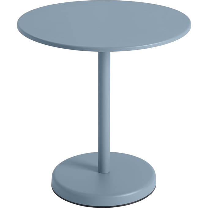 Muuto Linear Steel Tafel rond - pale blue - Hoogte 73 cm