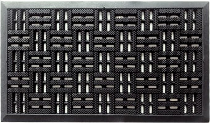 Rubbermagazijn - Deurmat - 75x45cm - Zwart - Rubber deurmat