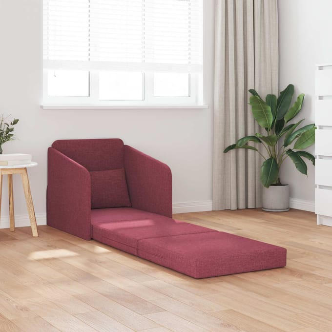vidaXL Slaapbank Wijnrood 65 x 80 x 83 cm Stof