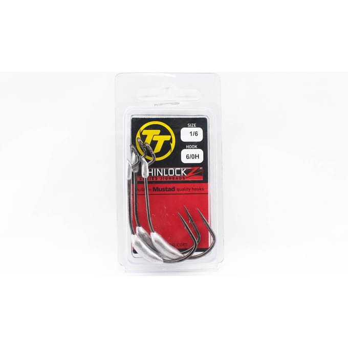 Tackle Tactics TT ChinlockZ verzwaarde wormhaak 1/6 oz 6/0 H 3/pak (0886)